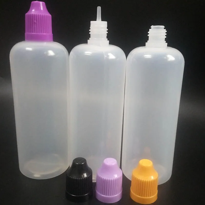 

1000pcs empty Plastic Dropper oil Bottles Child Proof Cap 120ml Long Thin Tip e Liquid Vapor e-Liquide 11 colors
