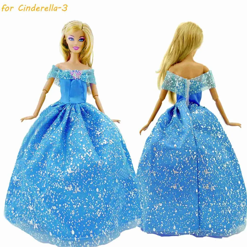 1x Косплей сказочные куклы аксессуары Классические Вечерние платья принцессы платье для куклы Барби одежда для детей милые игрушки - Цвет: for Cinderella-3