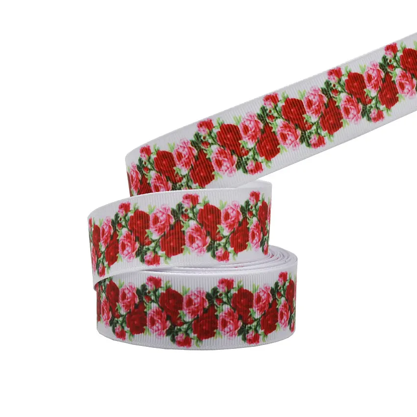 10 ярдов 25 мм цветок Grosgrain лента для свадьбы домашний декор рукоделие Подарочная упаковка вечерние аксессуары ручной работы украшения - Цвет: B3R05