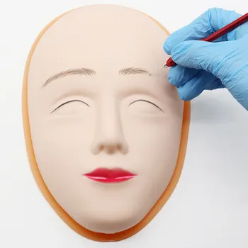 

Eyebrow Head Face Skin Tattoo Practice Human 3D Microblading Permanent Tattoo Practice 45#