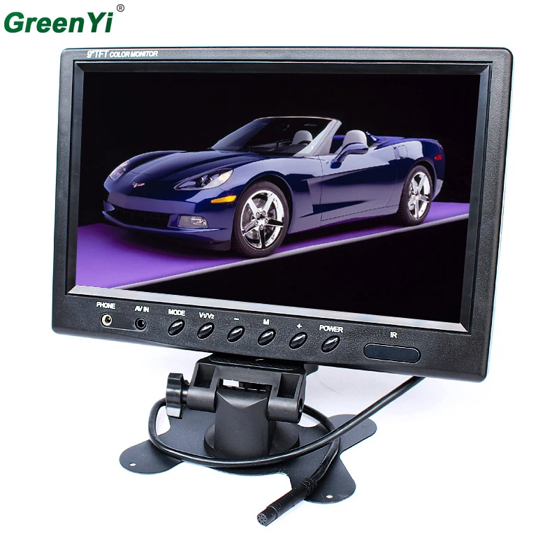 

DC12V 9 inches Headrest TFT LCD HD Display Car Monitor With BNC / AV Input For Rear View Camera Surveillance Cameras DVD