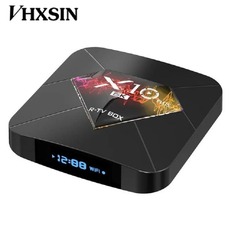 VHXSIN 20 шт./лот X10 Plus Android 9,0 Smart tv Box Allwinner H6 Четырехъядерный 4 Гб ram 64 Гб rom