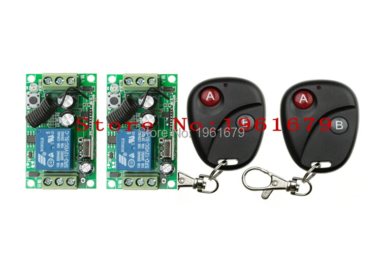 DC 12 V RF wireless remote control switch 1 channal Intelligent family system 2X receiver+2X transmitter | Электроника
