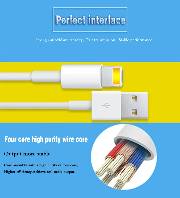 Original Micro USB Phone Cable Charger For Apple iPhone 6 6S / 6 6S Plus iPad iPhone 5 5S 5C SE Charging Cable Data Transmission