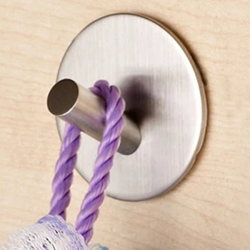 

Stainless Steel Adhesive Bathroom Towel Hook Wall Hanger Stick Robe Towel Family Robe Hooks Bathroom Accessories Max 5KG 4styles