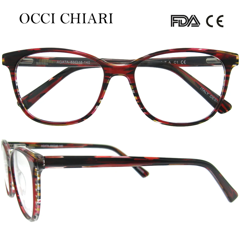 OCCI CHIARI 2018 модные ацетатные женские оптические очки оправа с полной оправой