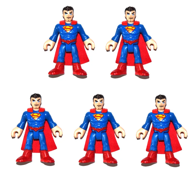 Lot of 5 DC Imaginext Superman Loose Action Figure TOY FREE SHIPPING
