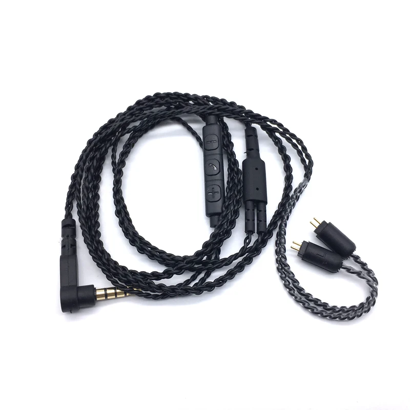Модернизированный кабель наушников 0,75 мм Сменные аудио кабели для ZS3 ZS4 ZS5 ZS6 ZST ED12 ES3 ZS10 3,5 мм для tf10 tf15 5pro sf3 sf5