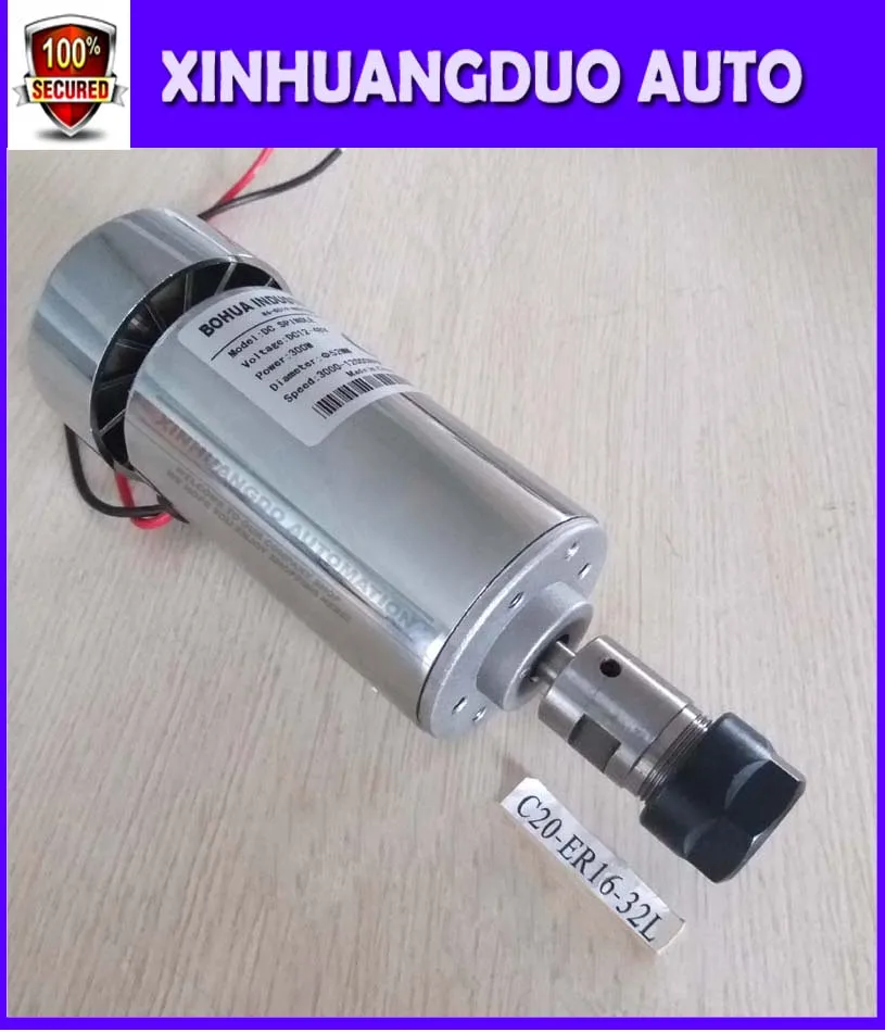 

0.3KW cnc spindle motor 300W spindle motor DIY dc 12-48 cnc 300w spindle motor for PCB milling machineSpindle Arbor C20-ER16-32L