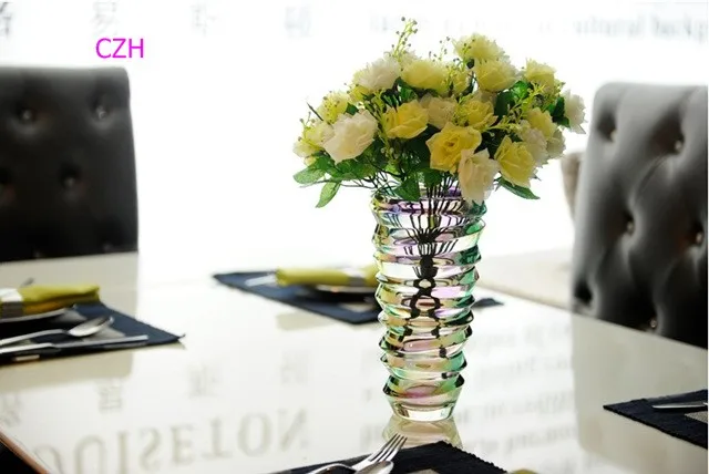 Сверкающая кристальная Спираль стеклянная ваза для цветов декоративная обмотка кувшин стеклянная посуда и посуда для дома подарок и ремесло орнамент аксессуары