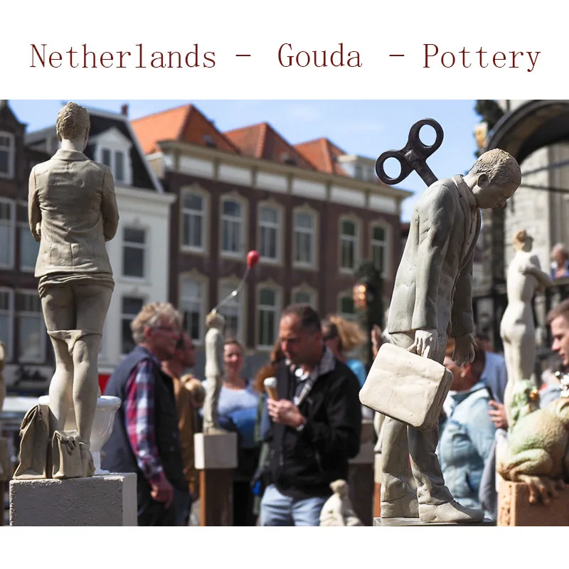 

DDWE 3D 1000Pcs Travel Netherlands Gouda Town Pottery Wooden Jigsaw Puzzle Adult children's Montessori Education Puzzle Gift toy