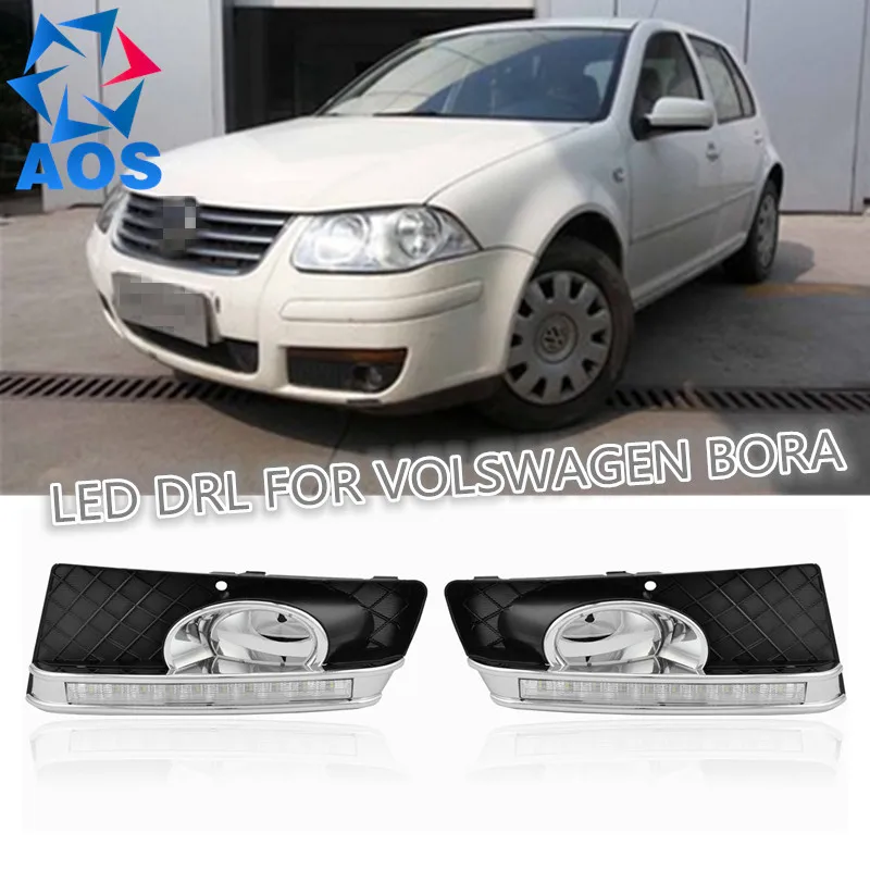 2PCS Bright LED DRL Car daylight Daytime Running Lights for VW Jetta