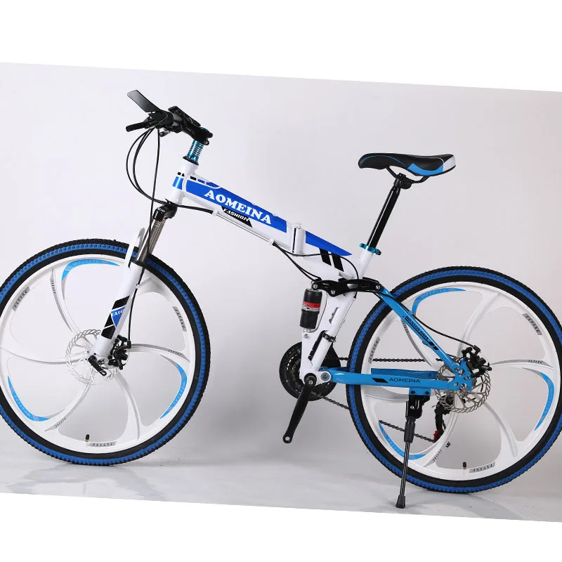 Flash Deal 26-inch Folding Mountain Bike Driving Adult Variable Speed Double Shock Absorber Student Racing Cross-country Bicycle. 2