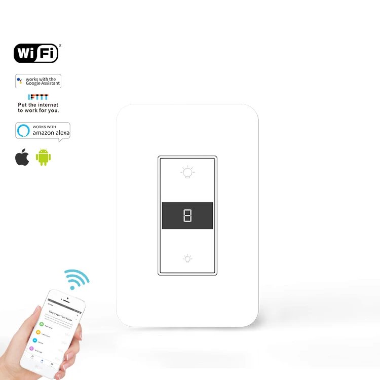 

Wifi Smart Dimmer Switch | In-Wall LED Dimmer Switch Work with Alexa, Google Assistant, IFTTT, App control, Schedule&Timing