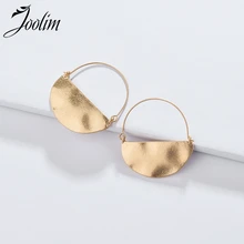 Joolim Jewelry Wholesale/Matt Gold Silver Half Round Hoop Earring Chic Earring European Style Earring Joolim Jewelry Wholesale/Matt Gold Silver Half Round Hoop Earring Chic Earring European Style Earring