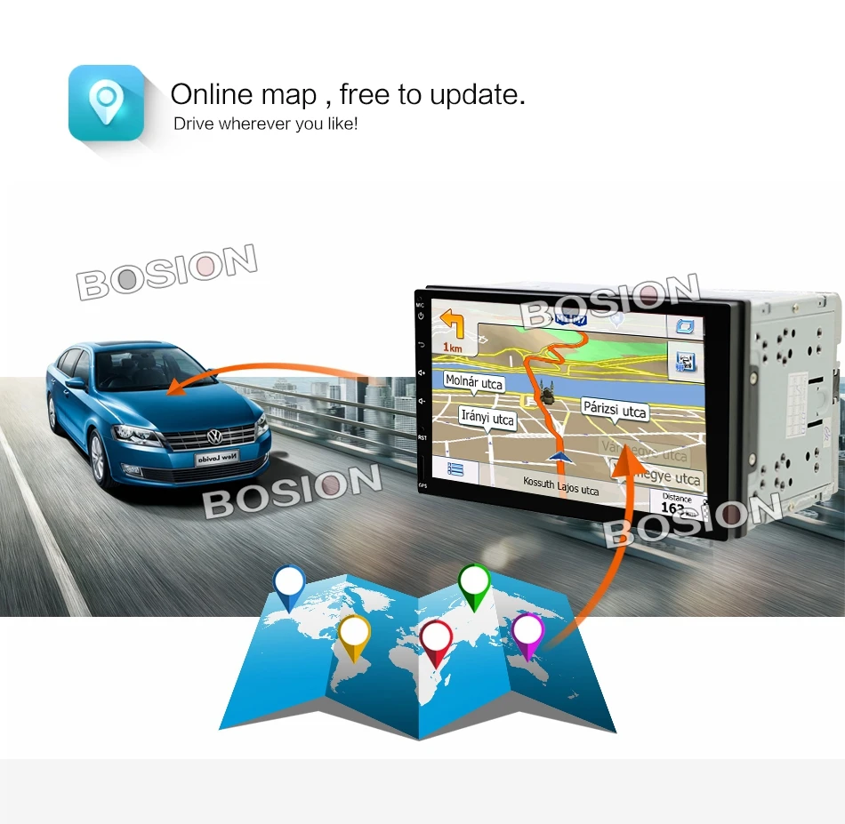 Cheap Universal 2 Din Android 7.1 Full Touch Car Pc Tablet Double Audio 7 Gps Navi Car Stereo Radio No Dvd Mp3 Player Bt Stereo 4 4