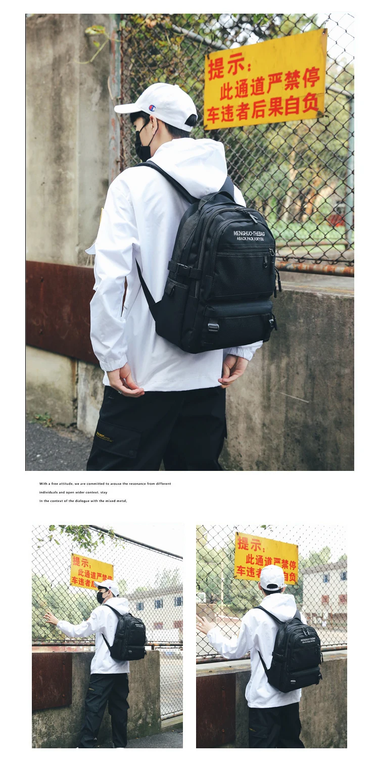 Menghuo High Quality Travel Large Capacity Backpack Male Travel Bag Laptop Backpack Men Functional Versatile Weekend Bag Mochila_09