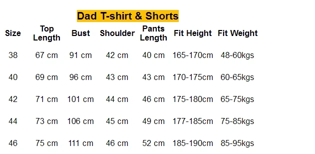 dad size