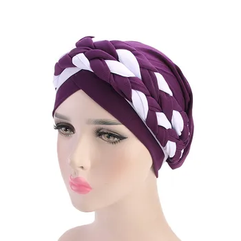 

2019 Fashion Caps Turban Bandana New Style Braided Headwrap African Point Drill Milk Silk Head Wrap Twist Hair Band Accessoires