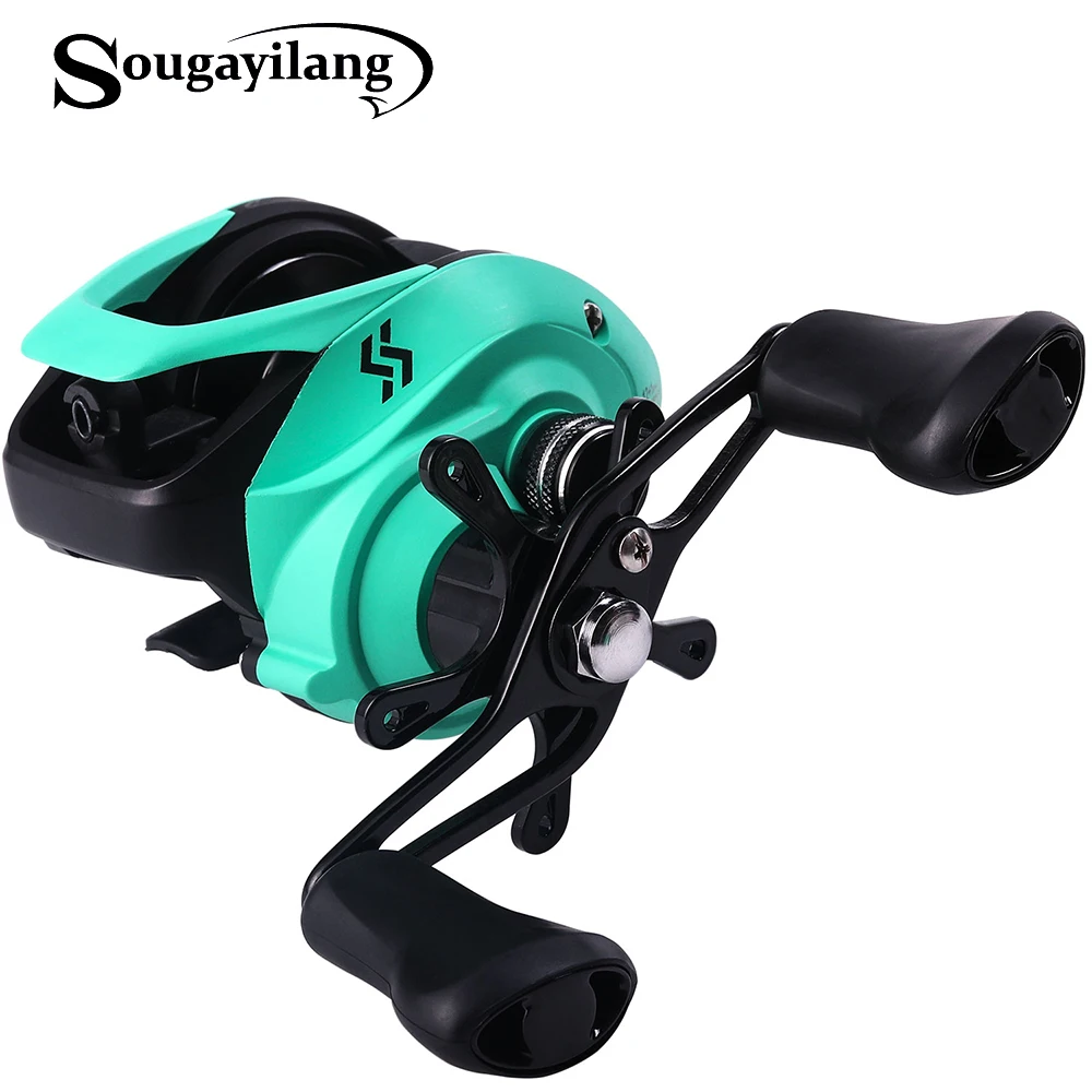 

Sougayilang 12+1BB Fishing Reel 7.2:1 High speed Strong Drag Power 8kg Right/Left Handed Carp Fishing Wheels Fishing Tracking