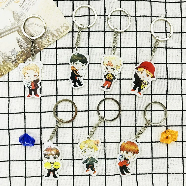 Kpop BTS BT21 V Jimin Jin Keychain Phone Holder New Stock Offical dolls