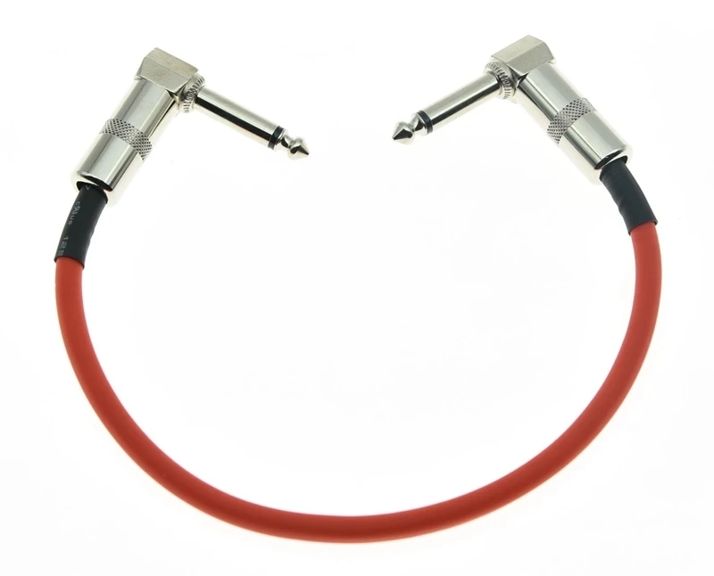 Red Right Angle 30cm Mono Guitar Effect Pedal Cable Effects Patch Cord