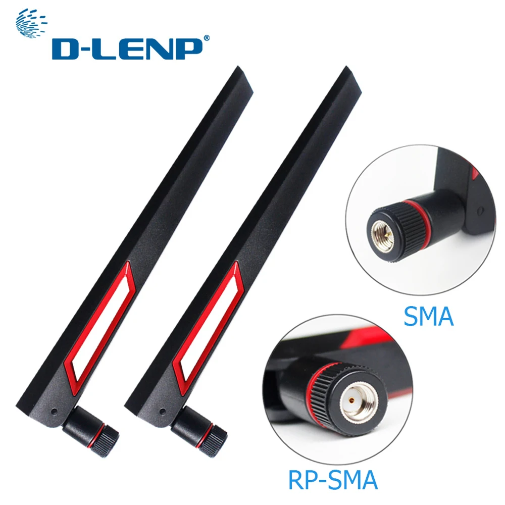 Dlenp 1 пара 2 4 Ghz 5G 5 8 wifi антенна двухдиапазонная 12dBi маршрутизатор Антенна SMA Male
