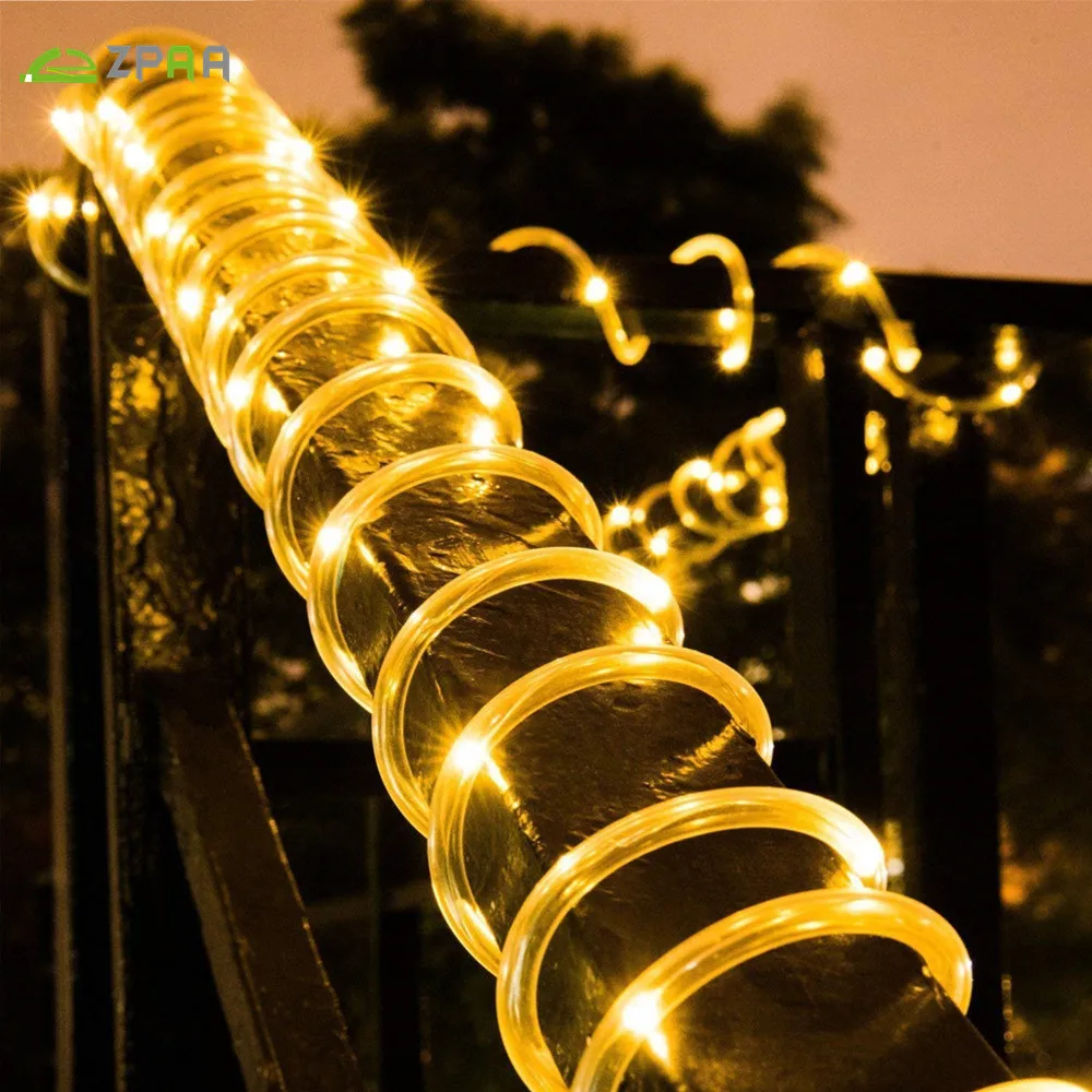 

Waterproof Outdoor 50/100 LED Solar Rope String Light Copper Wire Tube Fairy String Lights For Christmas Garden Party Decoration