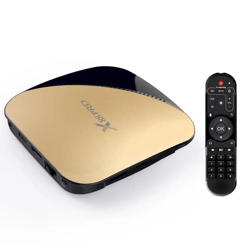 X88 PRO компьютерной приставки к телевизору RK3318 двухдиапазонный Wi-Fi 4 K HD ТВ-приставка Android 9,0 4 Гб+ 32 ГБ Декодер каналов кабельного телевидения компьютерной приставки к телевизору золото