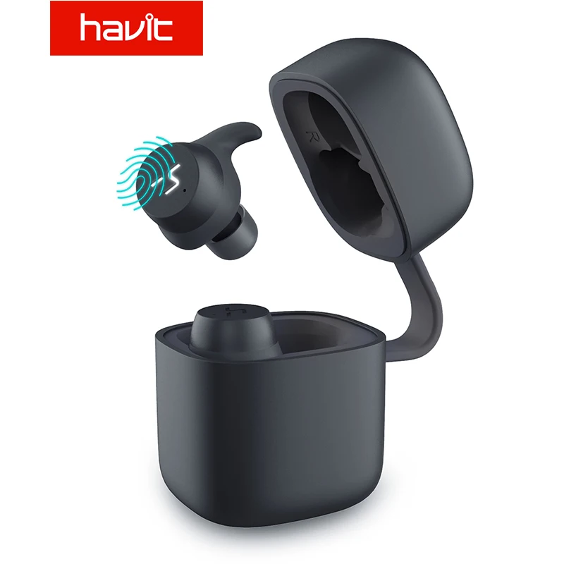 Дешево HAVIT новые G1pro Bluetooth наушники беспроводные TWS Спортивная гарнитура IPX6 Сенсорная панель наушники с микрофоном двусторонний звонок