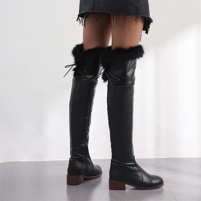 FEDONAS Autumn Winter Quality Microfiber Leather Women Over The Knee Boots Warm Long Boots Night Club Basic Shoes Woman