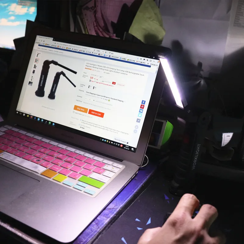 USB Перезаряжаемый со встроенным аккумулятором многофункциональный складной