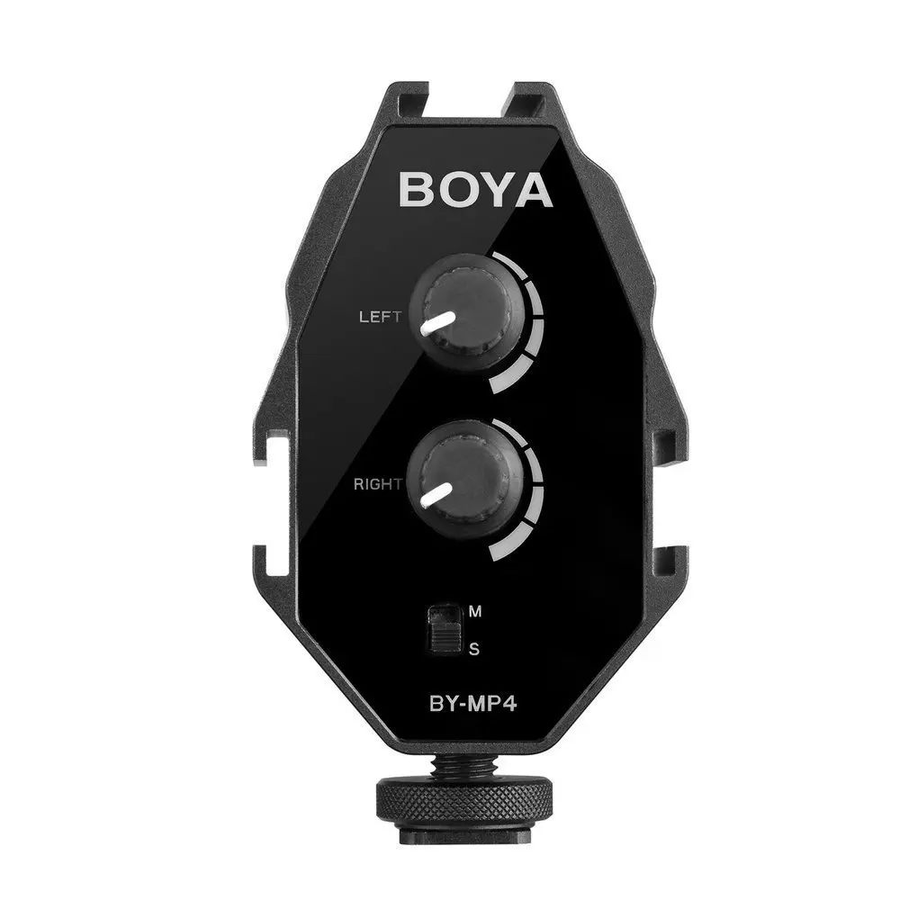 

BOYA BY-MP4 Portable Audio Adapter For Smartphone DSLR Camera Camcorder with 3.5mm TRRS/TRS Cable Mono and Stereo Modes