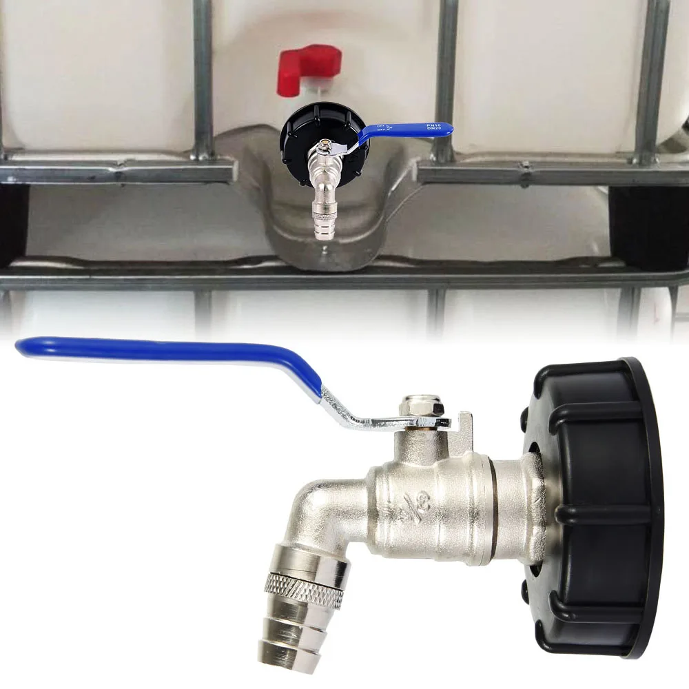 3/" IBC бак адаптер шариковый выход кран пищевой дренажный адаптер общий тонн шаровой клапан дождевой воды контейнер латунный кран клапан