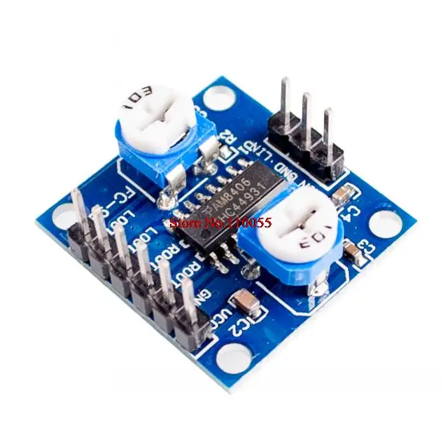 

PAM8406 Digital Amplifier Board With Volume Potentiometer 5Wx2 Stereo
