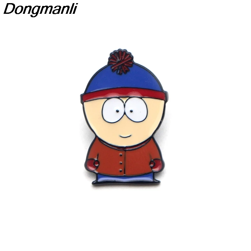 

P3171 Dongmanli Cute South Park Metal Enamel Pins and Brooches for Women Men Lapel Pin Bags Badge Cool Gifts
