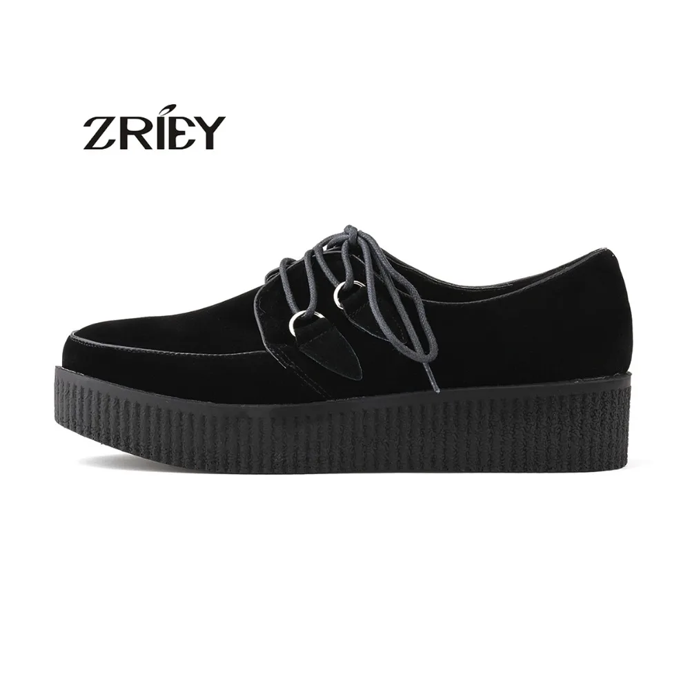 Buy Womens Platform Lace Up Flats Creepers Goth Punk