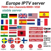 IPTV 7000 Live 3000 VOD 4 k hd-канал best voor Europa Франция Испания Arabische Aziatische Afrika Latino Amerika IPTV abonnemen