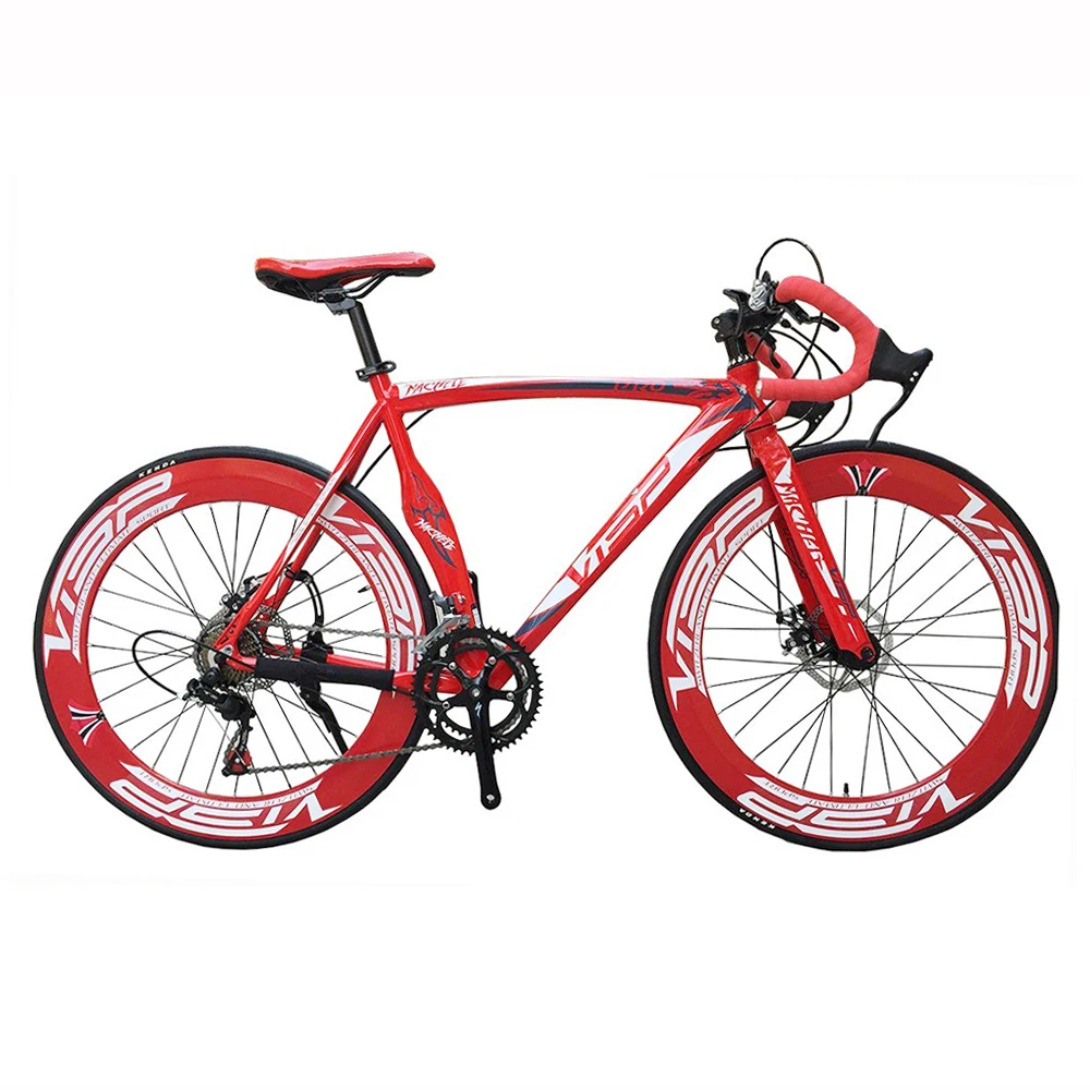 Discount VISP Road Bike  48cm 51cm 54cm frame 700C bike 90mm Rim Bike Speed Road Bicycle Disc Brake  Road Cycling 14 speed Bike 0