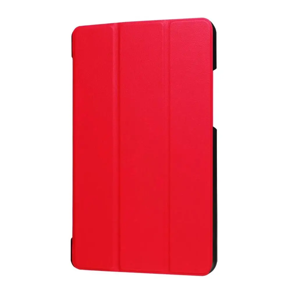 Красный Ultra Slim Case for Lenovo TAB 4 8 Plus PU Leather Stand Cover for Lenovo Tab4 8 Plus 8.0" TB-8704F/N 8inch Tablet PC+pen - Цвет: Красный