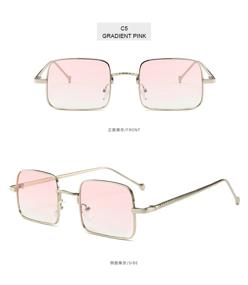 WHO CUTIE винтажные маленькие квадратные солнцезащитные очки для женщин, фирменный дизайн, трендовые модные градиентные розовые линзы, солнцезащитные очки для женщин OM862