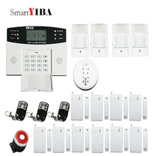 SmartYIBA Беспроводная GSM сигнализация системы безопасности дома комплект с PIR детектор двери окна сенсор SIM карты охранная сигнализация наружная сирена