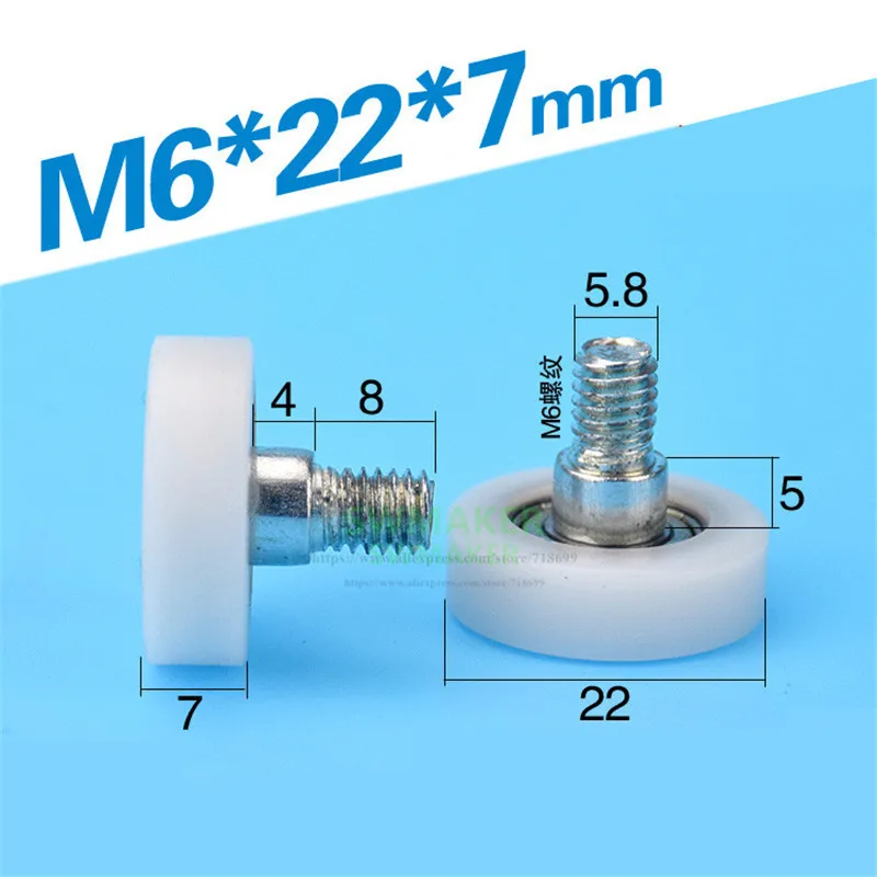 M6 * 22*7 мм 6*22*7 винт плоский плакированный пластиковый шкив подшипника C2 L8/C4 L8 для