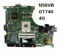 Original N56VB GT740M Laptop Motherboard REV2.3 8PCS video card 4G N14P-GE-OP-A2 2G mainboard 100% tested