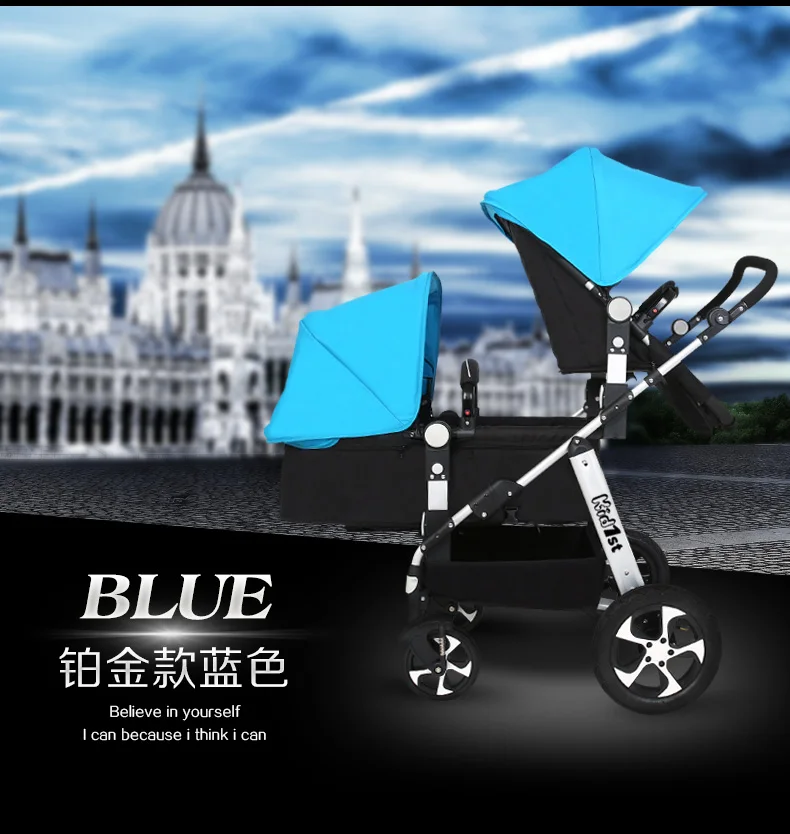 Jual Portable Kembar Kereta Dorong Bayi, Kereta Bayi Kursi Dorong Kereta Perjalanan Sistem Lipat Stroller Ringan dengan 12 Hadiah Gratis