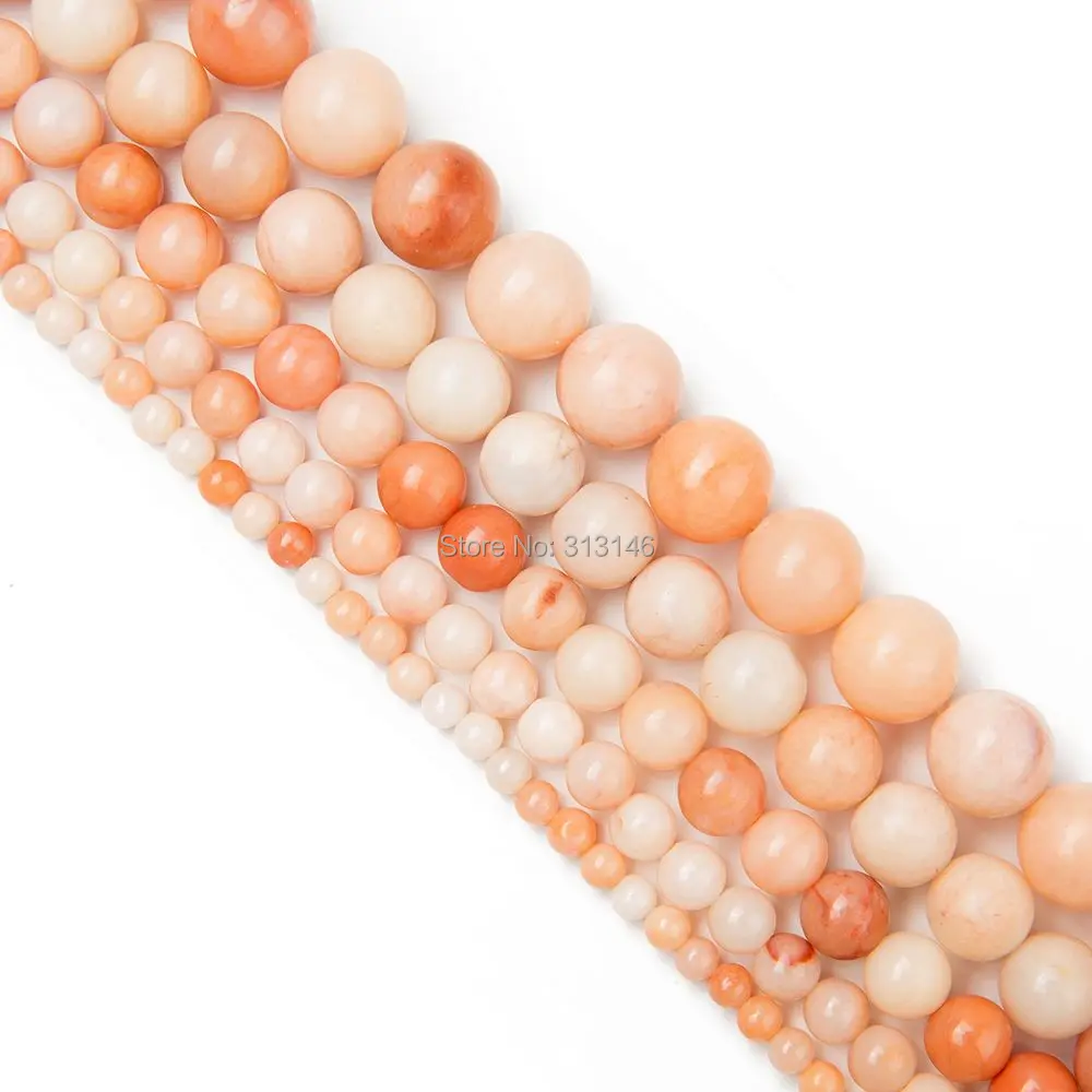 

Wholesale Natural Semi Precious Gem Round Smooth Peach Pink Aventurine Strand Stone Beads For DIY Jewelry Making 4 6 8 10 12mm