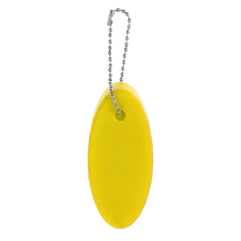 Lightweight Yachting Floating Keychain Key Ring Oval Foam Key Float Buoy for Seaside Swim Surf Fishing Kayak Canoe Pool Sports 
