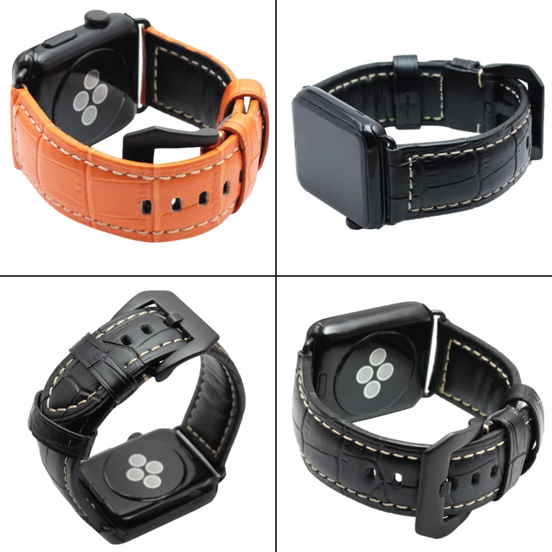 Ремешки для наручных часов Iwatch Apple Watch серии 1 и 2 ремень высокое качество ручной работы ретро кожаный ремешок 38 мм 42 мм аксессуары