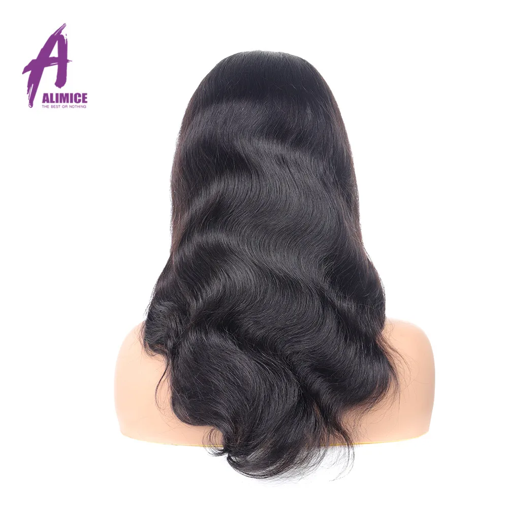 Alimice Hair Body Wave Lace Human Hair Wigs For Women Pre Plucked Brazilian Remy Hair 44 Lace Wigs With Baby Hair 8-24inch (1)