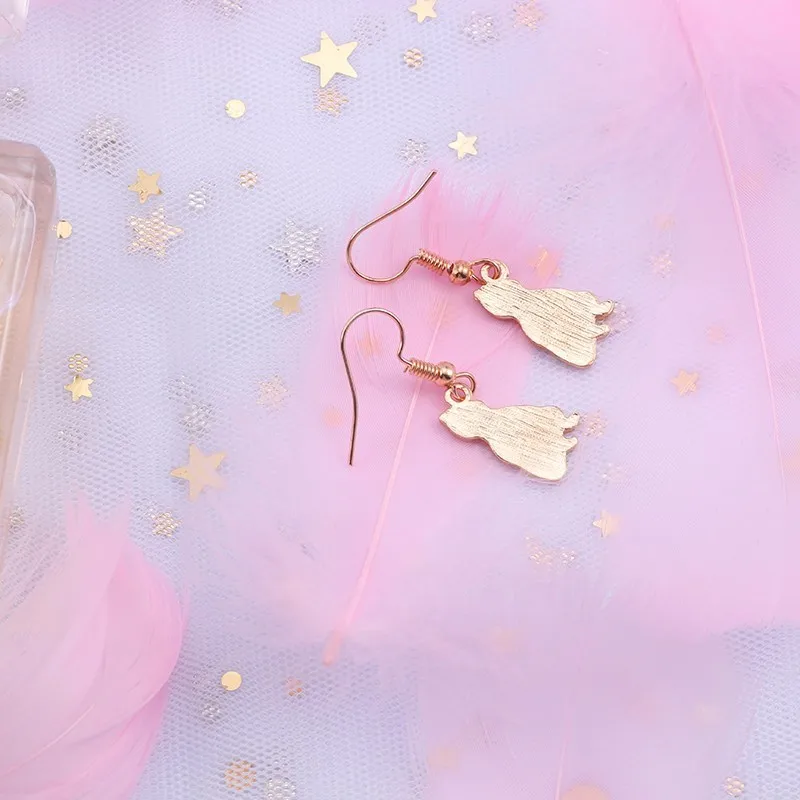 DIY серьги для женщин милые аниме девочек модные кавайные коробки Алиса в стране
